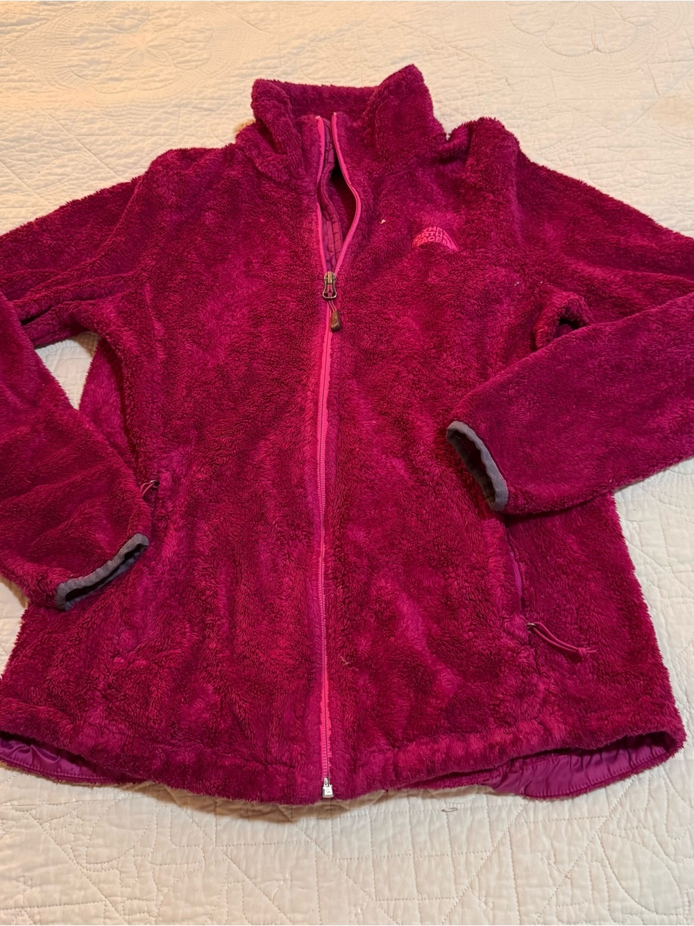 The North Face Girls' Plush Full-Zip Jacket - Berry